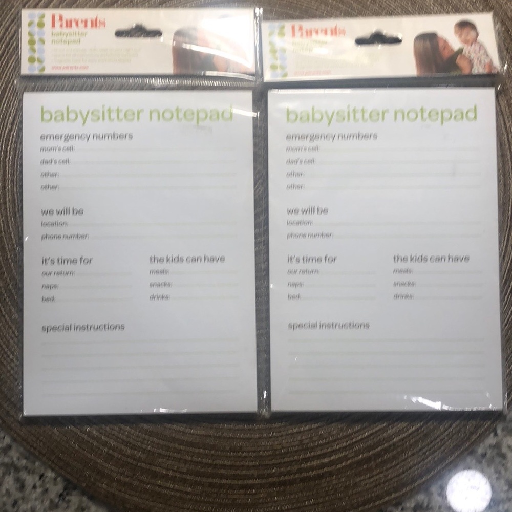 Parents Magnetic Babysitter Notepads
